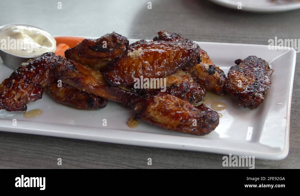 Buffalo glazed chicken wings Stock Videos & Footage HD and 4K Video