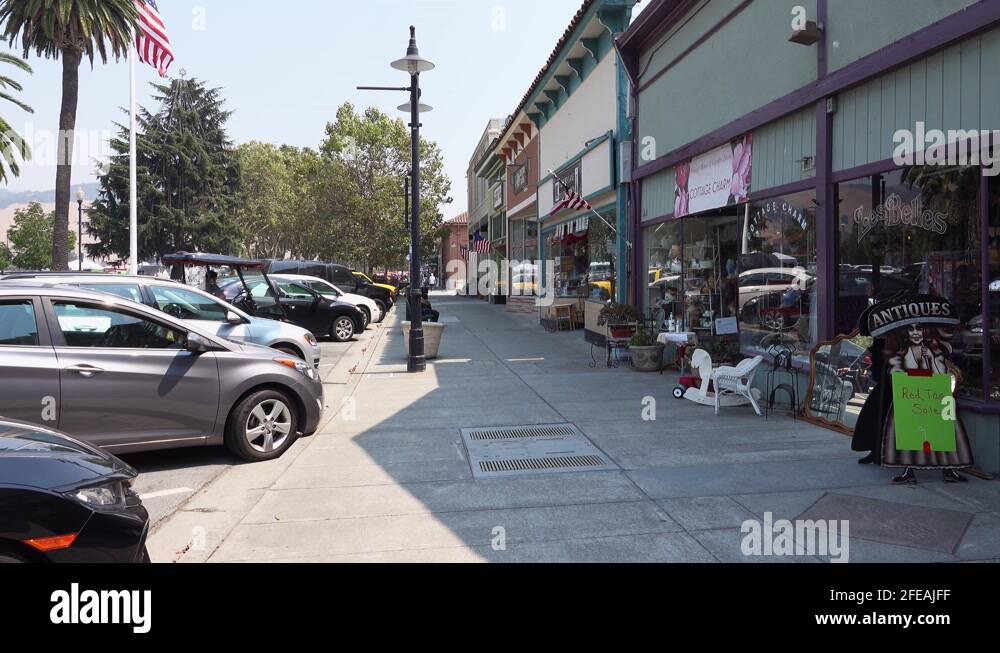 Storefronts on a main street Stock Videos & Footage HD and 4K Video
