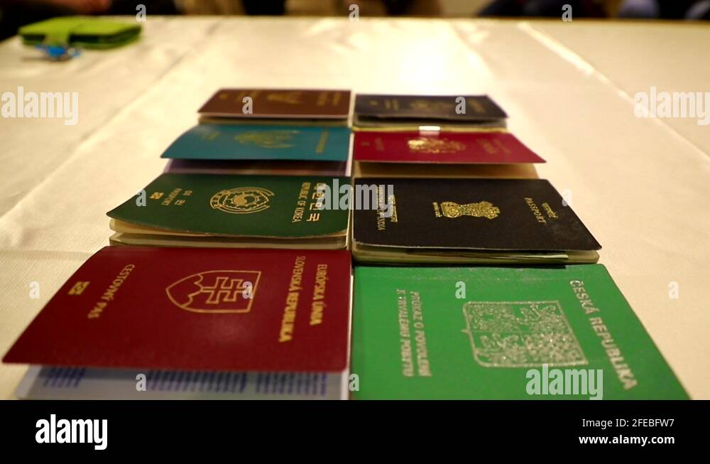 Passports of the World showing passports of different country across