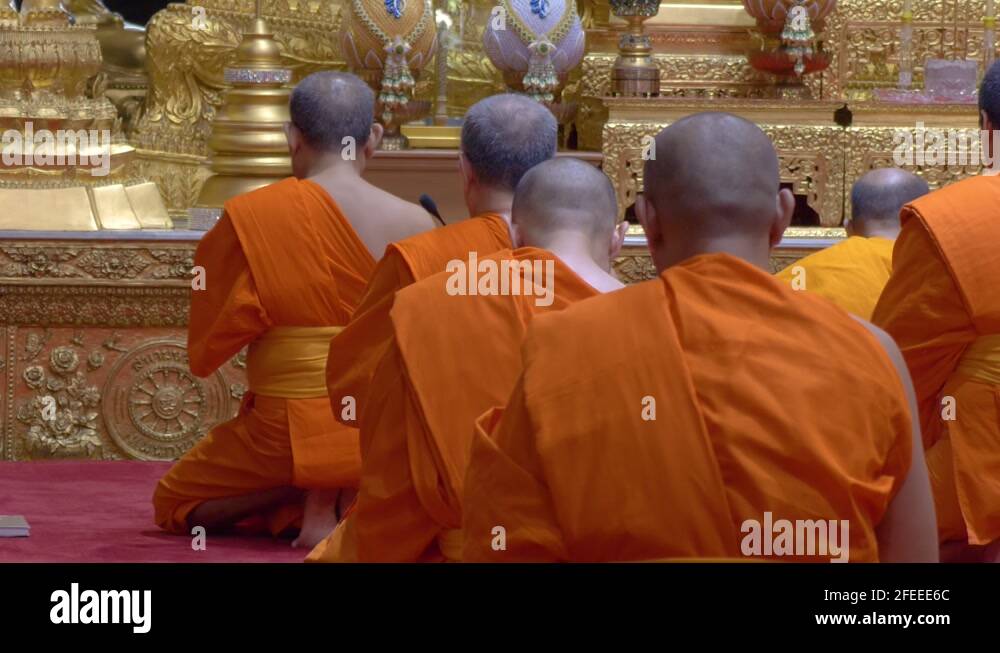 Religion thai buddhist monks monks in orange robes Stock Videos ...