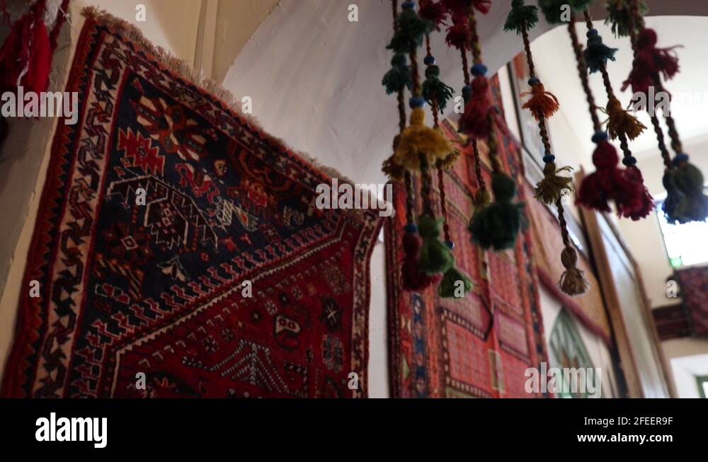 Rug hanging on wall as art Stock Videos & Footage HD and 4K Video