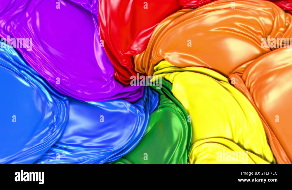 Brightcolored fabric laid out on a circle. Fabric of all colors of the Stock Video Footage Alamy