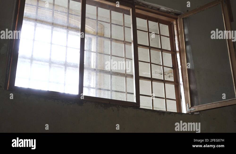 Empty Jail Cells. Prison Interior. Prison Cells Bars on Window. Jail