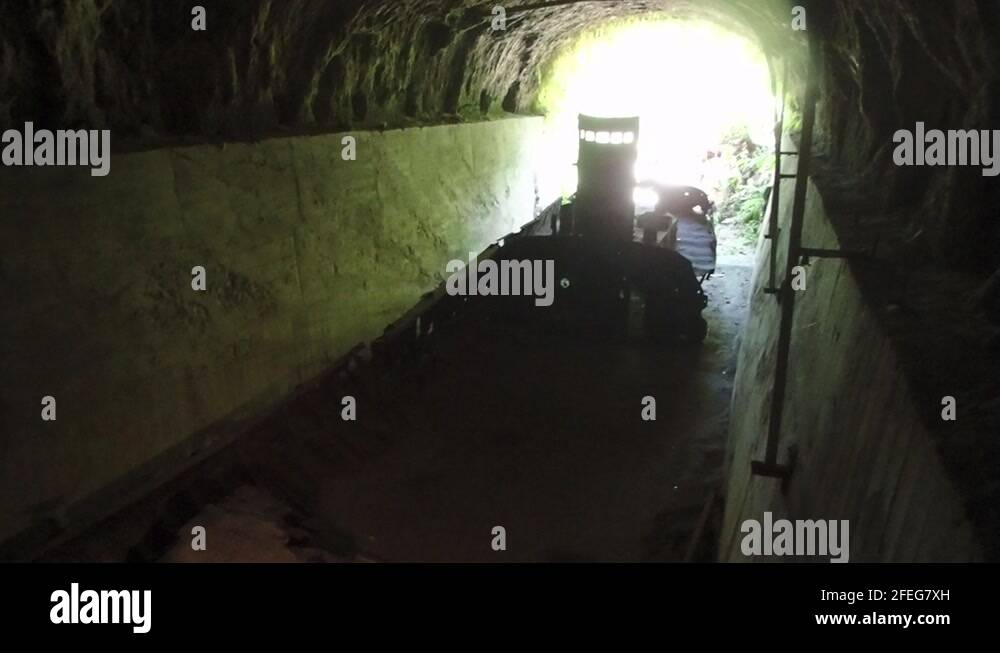 japanese barge tunnels in Rabaul Papua New Guinea world war 2 sites oct 2020 Stock Video Footage