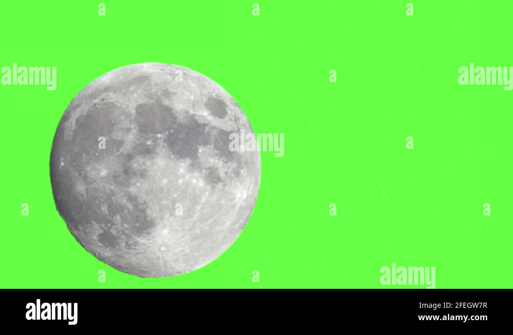 Detailed Green Screen Animation Of Full Moon Rising Across Sky Stock ...