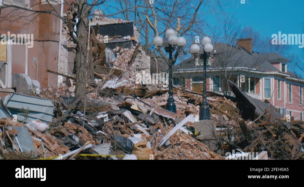 Tornado damaged brick building Stock Videos & Footage HD and 4K Video