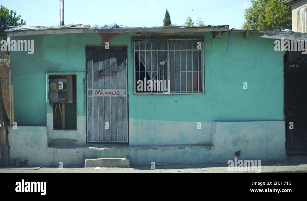 Old poor house at Tijuana mexico, mexican style of living at rural or
