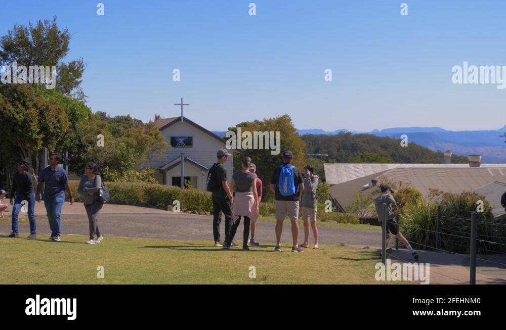 Travelers In O'Reilly's Rainforest Retreat Tourist Destination In The