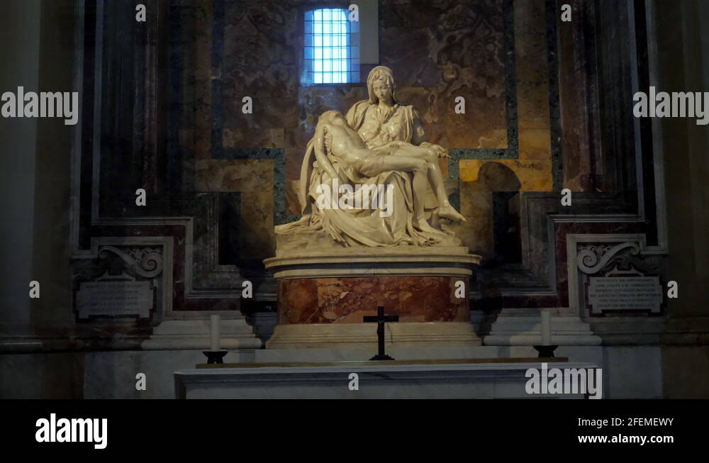 Pieta statue of Mary and Christ the famous sculpture by Michelangelo