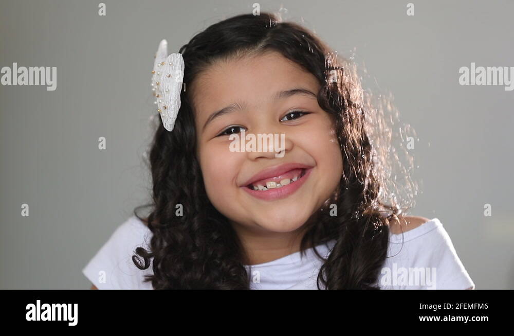 Hispanic asian mixed race little girl child Stock Video Footage Alamy