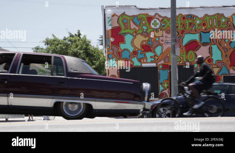 LA Car Show, Purple Cadillac Brougham, Lincoln Town Car, Hydraulics