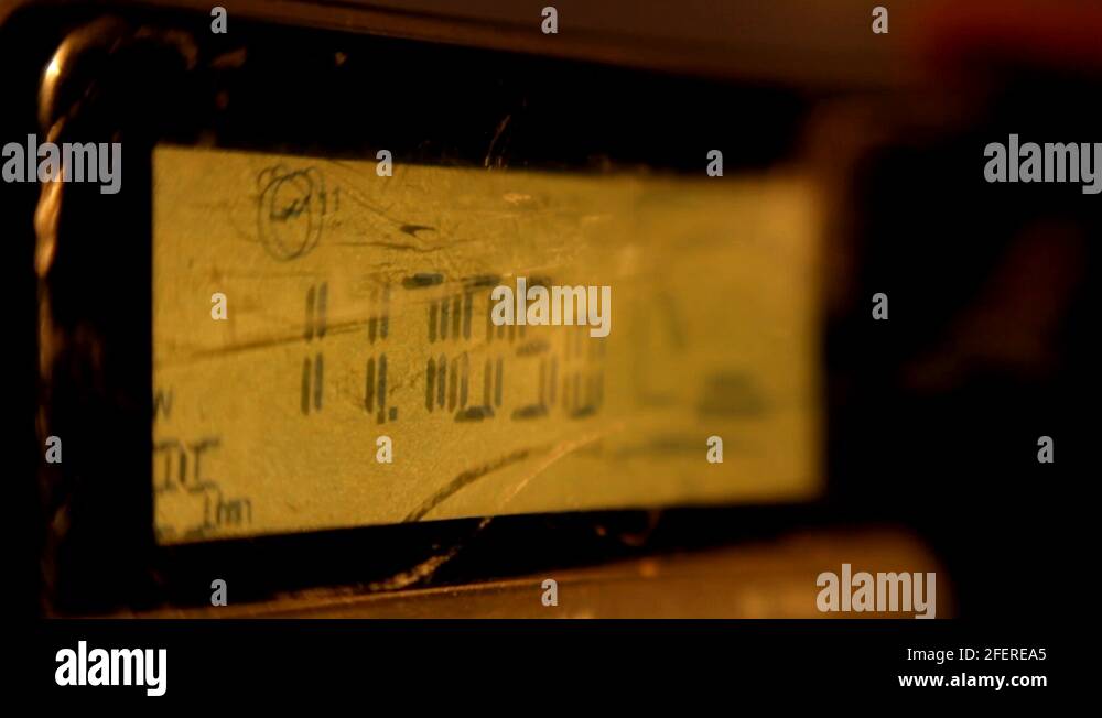 Digital Clock Display Flashing HD Video Stock Video Footage Alamy