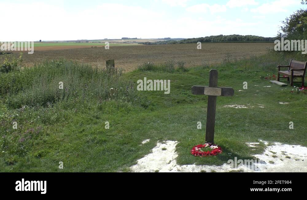 Memorial cross at lochnagar crater Stock Videos & Footage HD and 4K