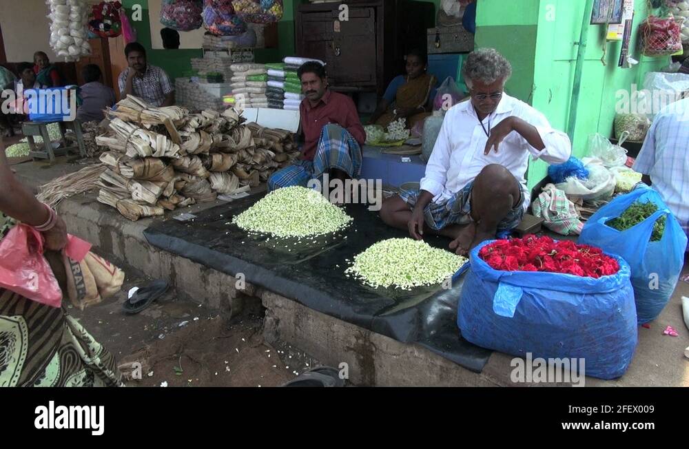 Madurai flower market Stock Videos & Footage HD and 4K Video Clips