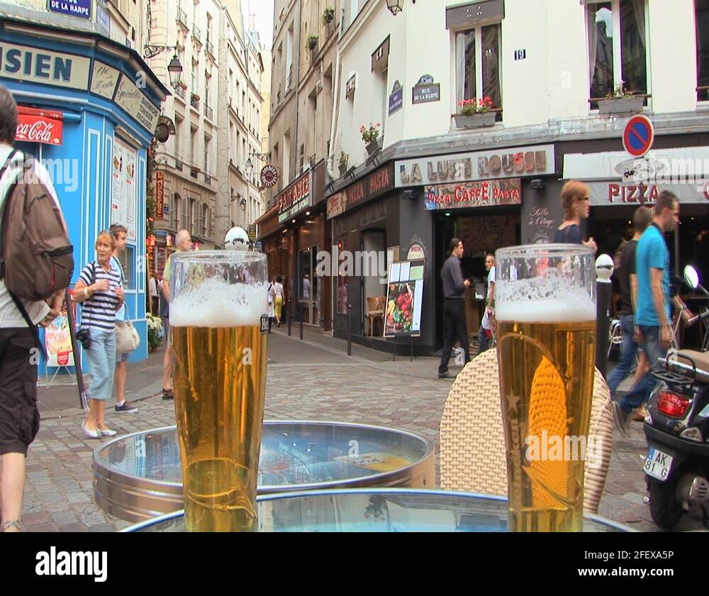 Beers in Paris Stock Video Footage Alamy