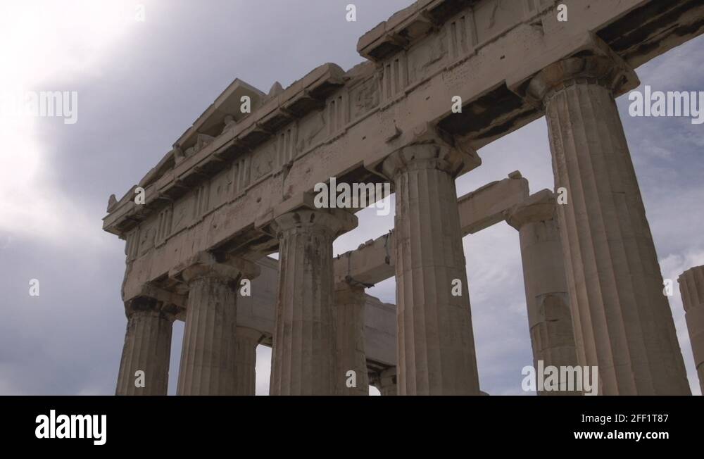 acropolis Parthenon sharp angle tilt down revel Stock Video Footage - Alamy