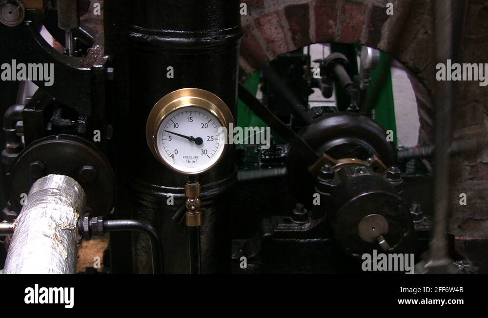 Pressure gauge at steam engine Stock Videos & Footage HD and 4K Video