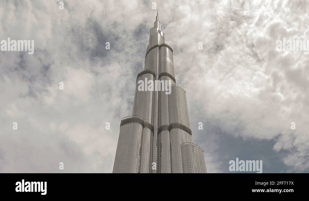 Burj khalifa in the clouds Stock Videos & Footage HD and 4K Video