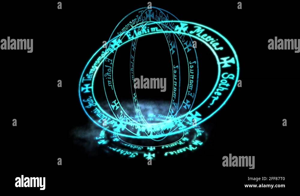 rotating christ rune rounds,dazzling energy rays Stock Video Footage ...