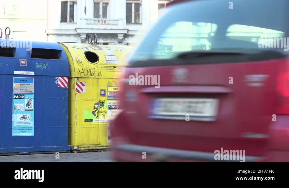 Garbage containers in prague Stock Videos & Footage HD and 4K Video