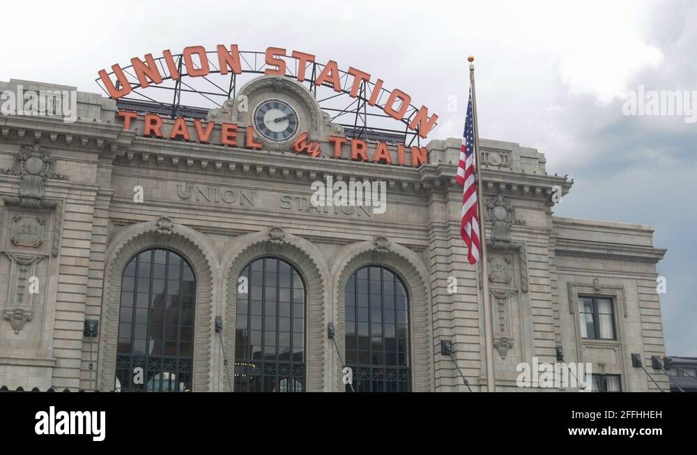 Tilt down union station denver colorado 4k Stock Video Footage Alamy
