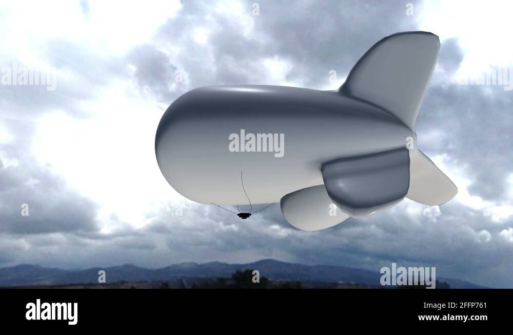 surveillance blimp in sky Stock Video Footage Alamy