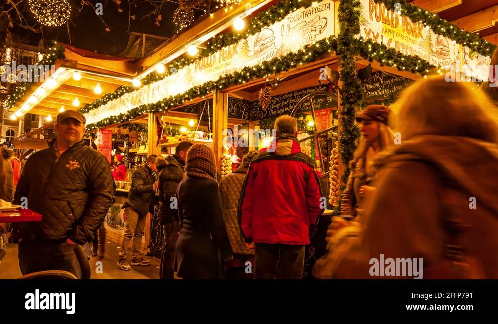 Budapest christmas market drink Stock Videos & Footage HD and 4K