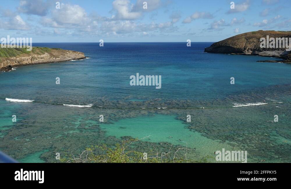 Oahu Hanauma Bay entry to sea 4k Stock Video Footage Alamy