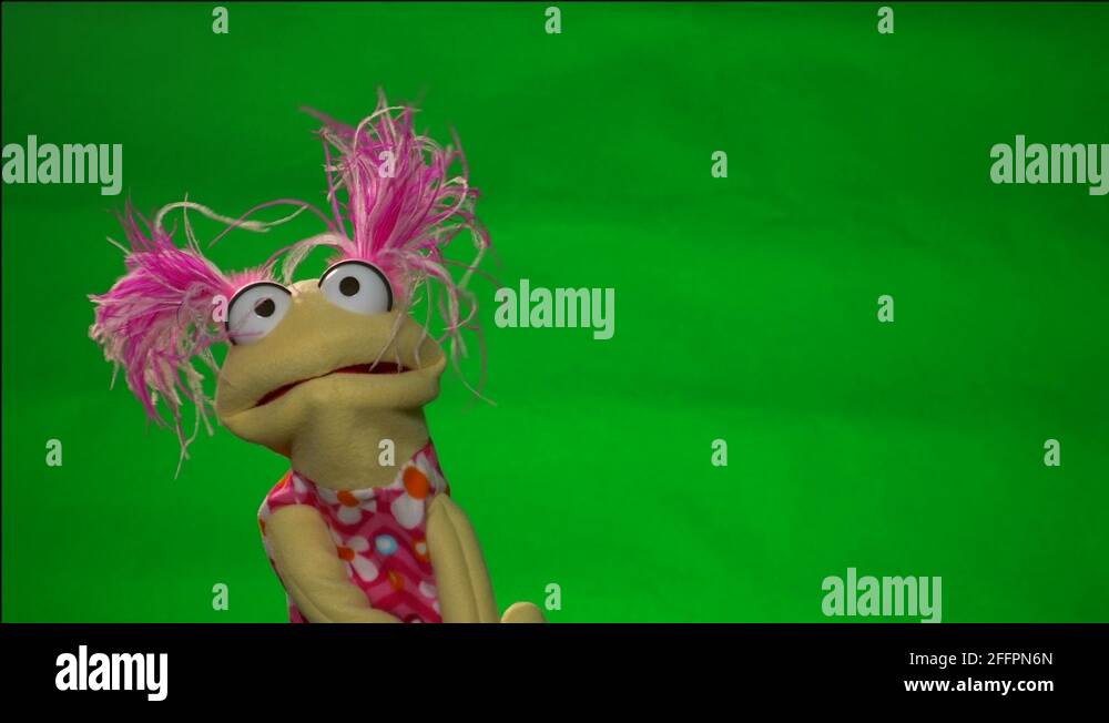 muppet puppet green screen Stock Video Footage Alamy