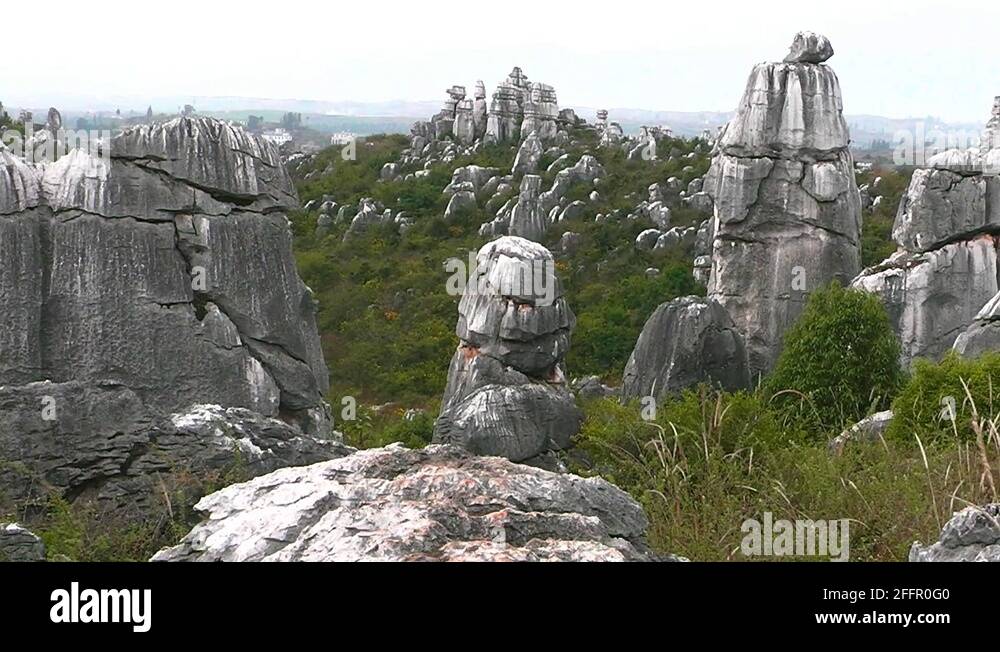 Shi Lin stone forest national park. Kunming. China Stock Video Footage ...