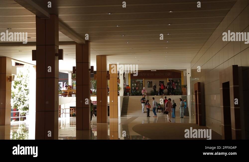 Students Walking and Standing In Front of Hamzah Sendut Library in USM ...