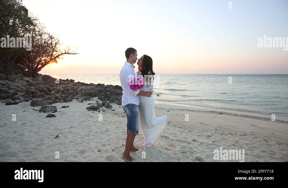 Bride groom hug sand beach Stock Videos & Footage - HD and 4K Video ...
