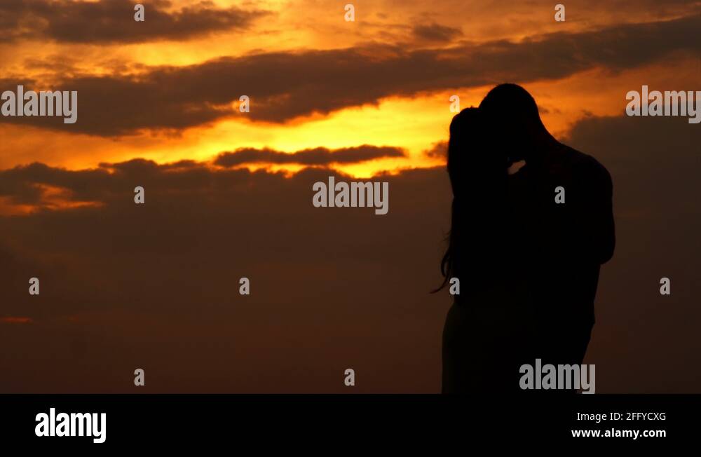 Couple silhouette on the beach Stock Videos & Footage - HD and 4K Video ...