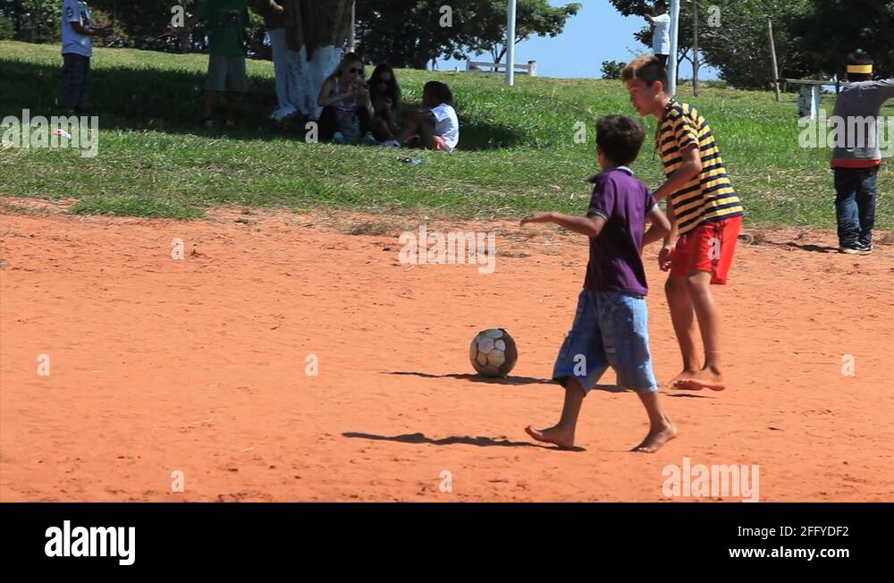 Brazilian indigenous kids playing soccer, Brazil Stock Video Footage ...