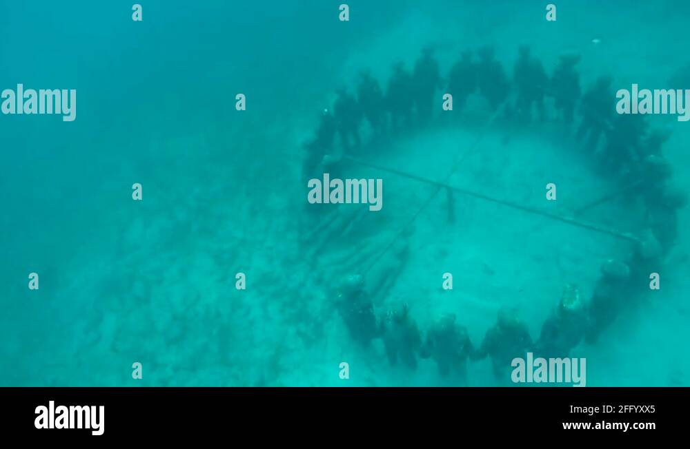 Underwater sculptures caribbean Stock Videos & Footage HD and 4K