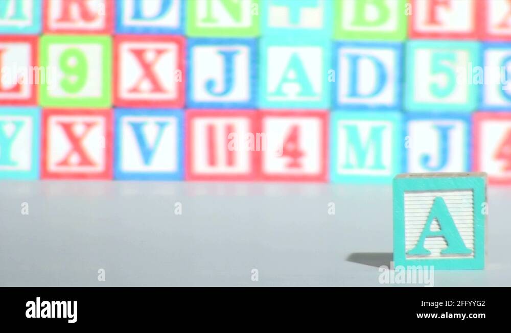 Alphabet blocks spell MEDIA blocks background - HD Stock Video Footage ...