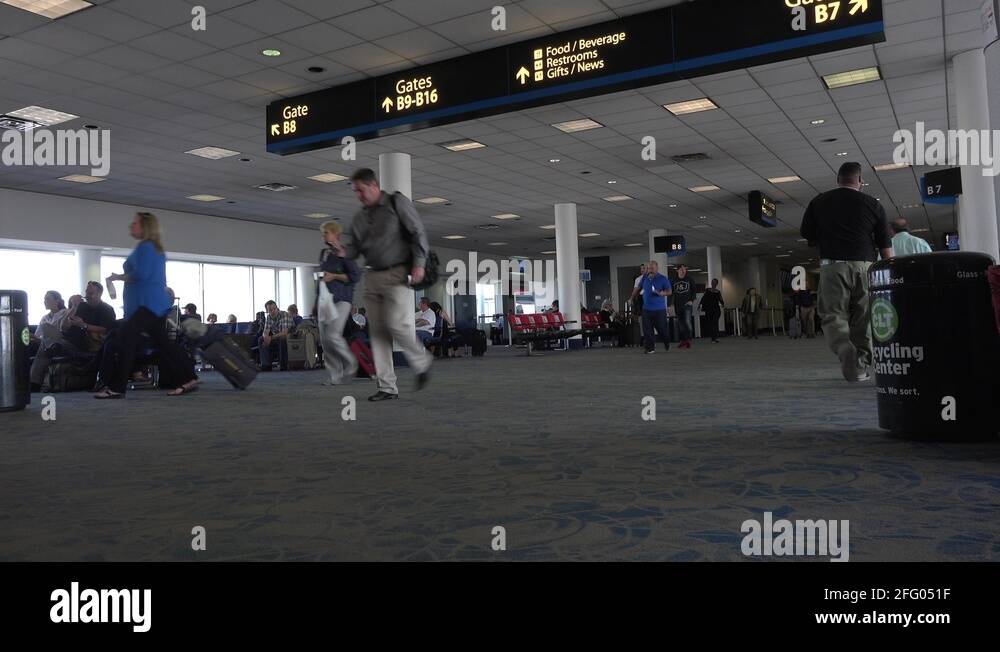 Passenger lounge gates Dulles International Airport 4K 046 Stock Video