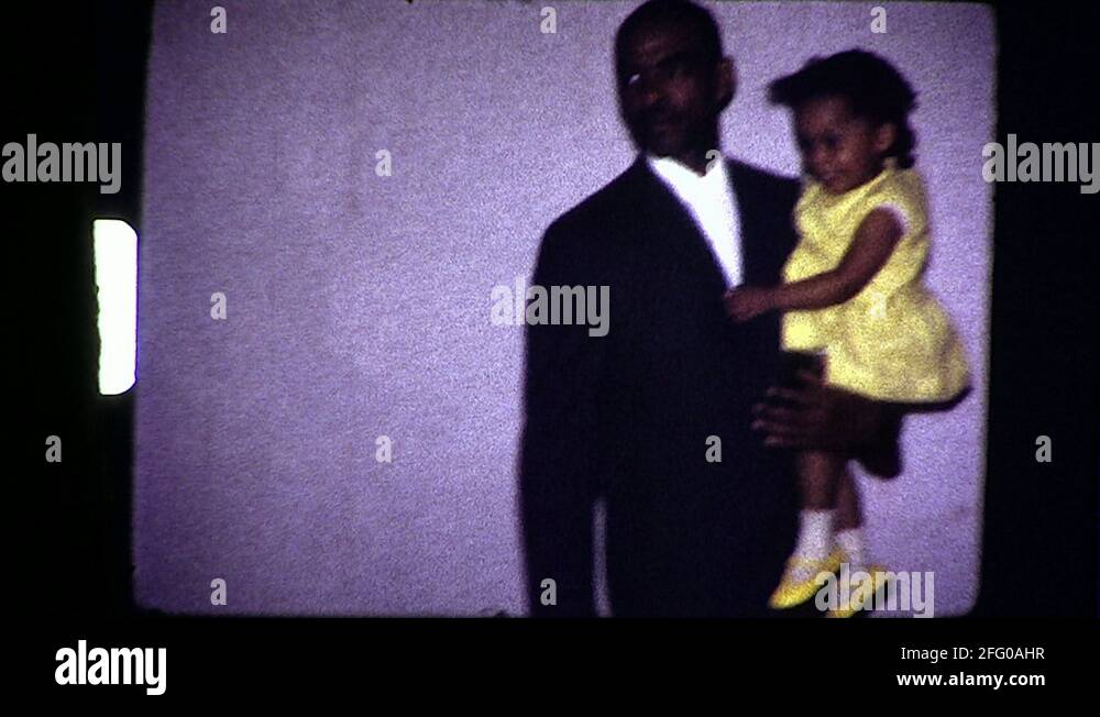 Black Father African Son Daughter American 1970s Vintage Film Home ...