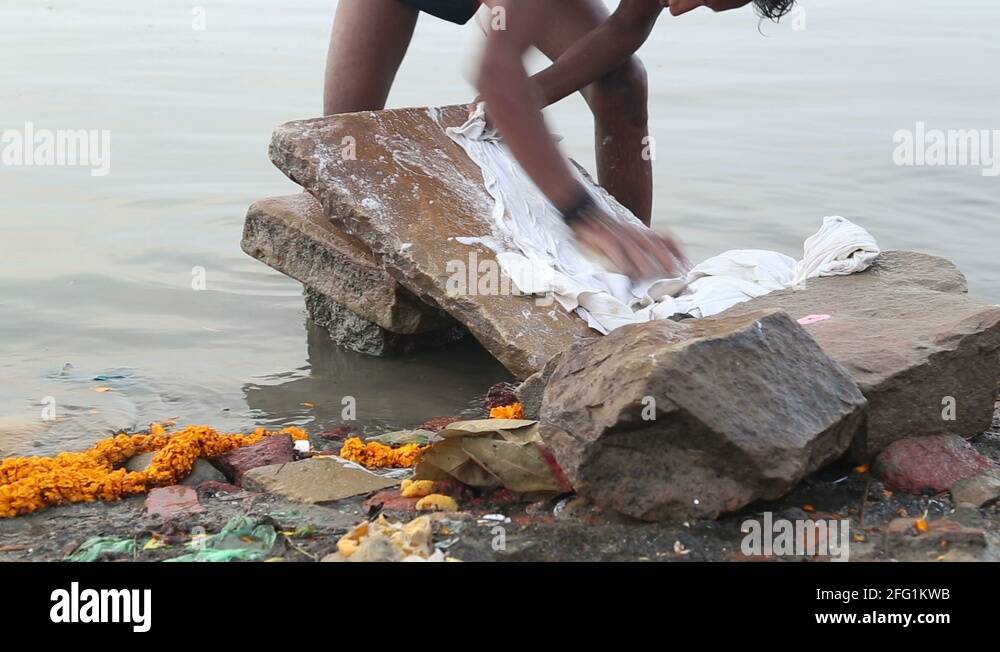 Clothes hang to dry on the ganges river Stock Videos & Footage - HD and ...