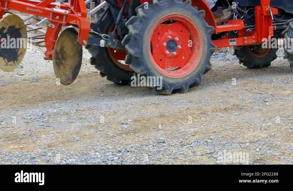 tractor running through the construction site Stock Video Footage Alamy