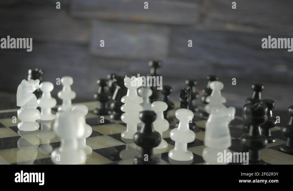 4K Queen Takes King Checkmate Chess Game, Stock Video