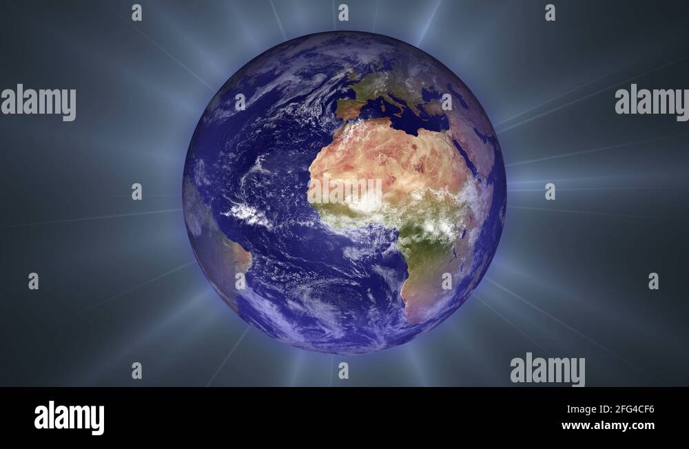 The Planet Earth rotates with light effects - Earth 1001 HD, 4K Stock ...