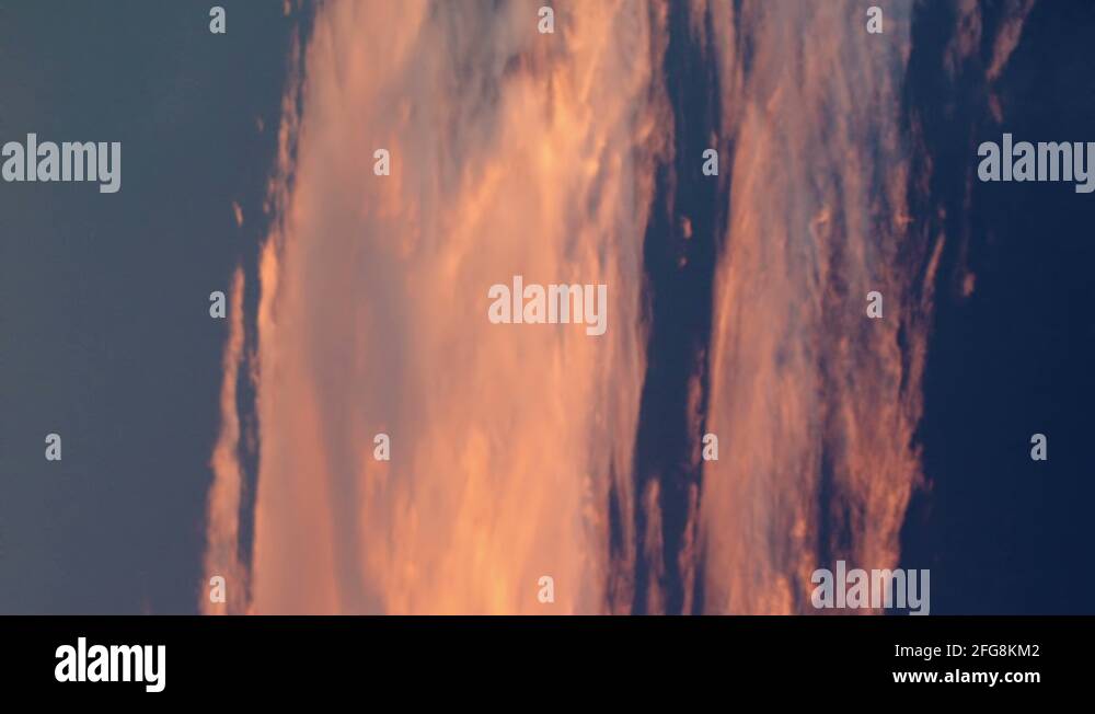 Video of white and orange clouds at sunset shot in Israel at 4k with