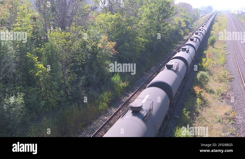 Crude oil tanker train Stock Video Footage - Alamy