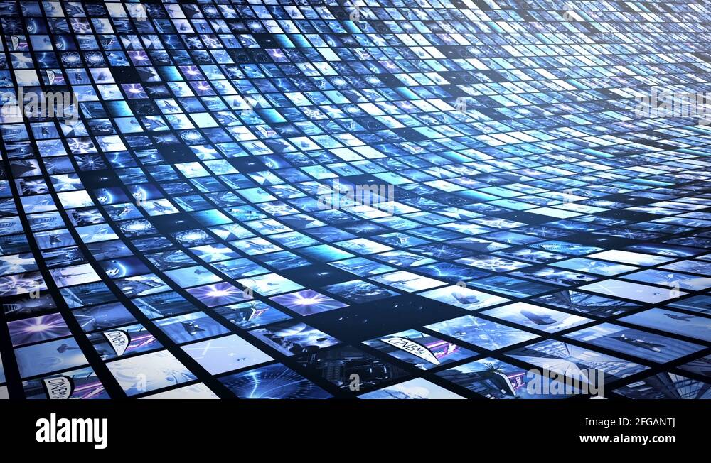 Animated video wall Stock Video Footage Alamy