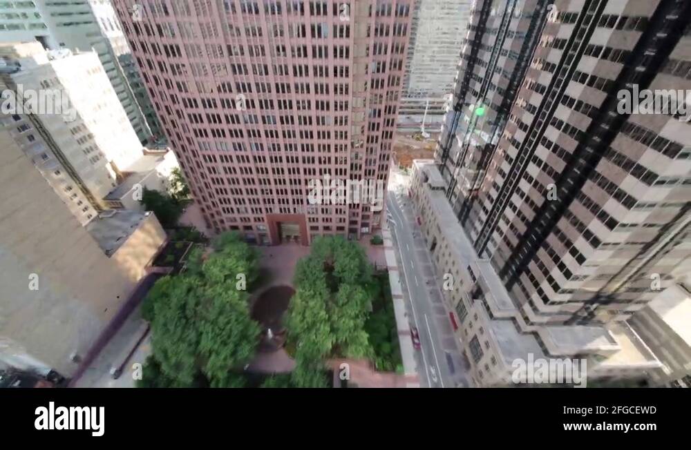 Fifty five storey high-rise building Bell Atlantic Tower Stock Video ...
