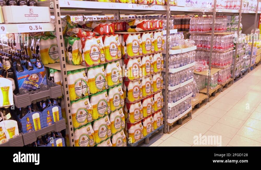 Beer selection at German grocery store 4k Stock Video Footage Alamy