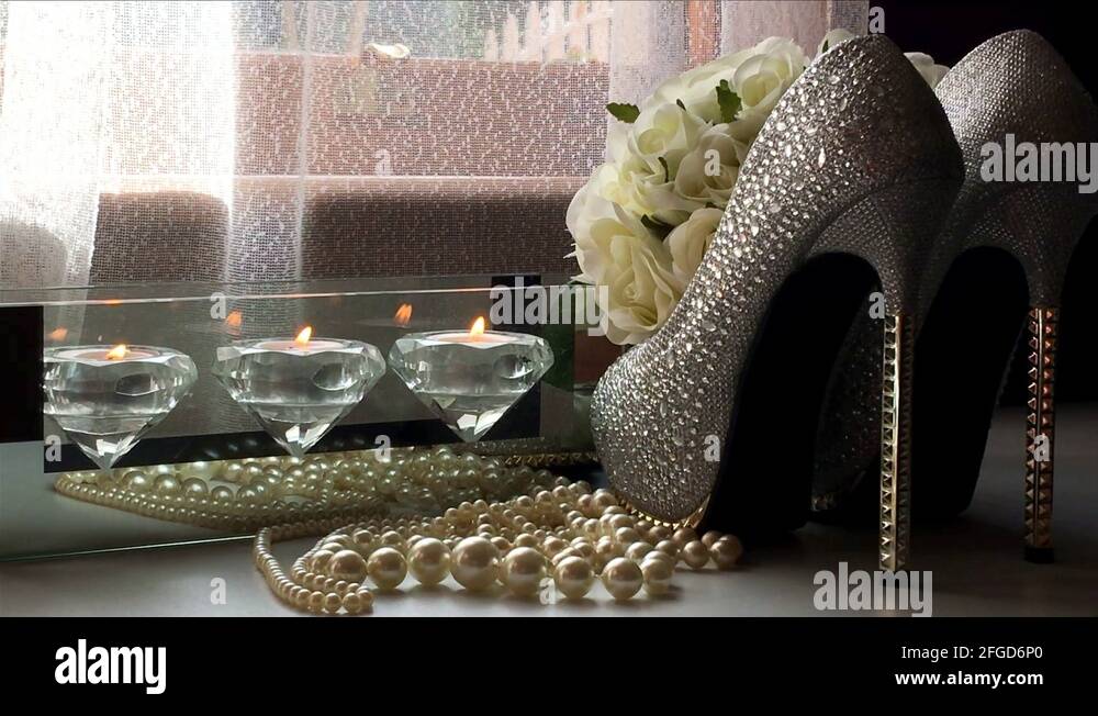White glitter heels Stock Videos & Footage HD and 4K Video Clips Alamy