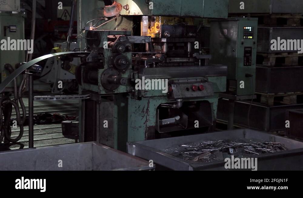 The mechanism of production of hardware Stock Video Footage Alamy