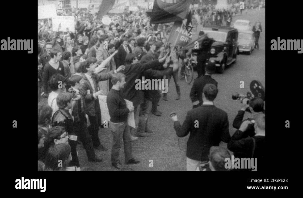 1969-Anti Vietnam Demonstration / London / 1960-1969 Stock Video ... image.
